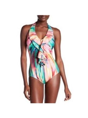 La Moda Sherbet Stripe Swimsuit